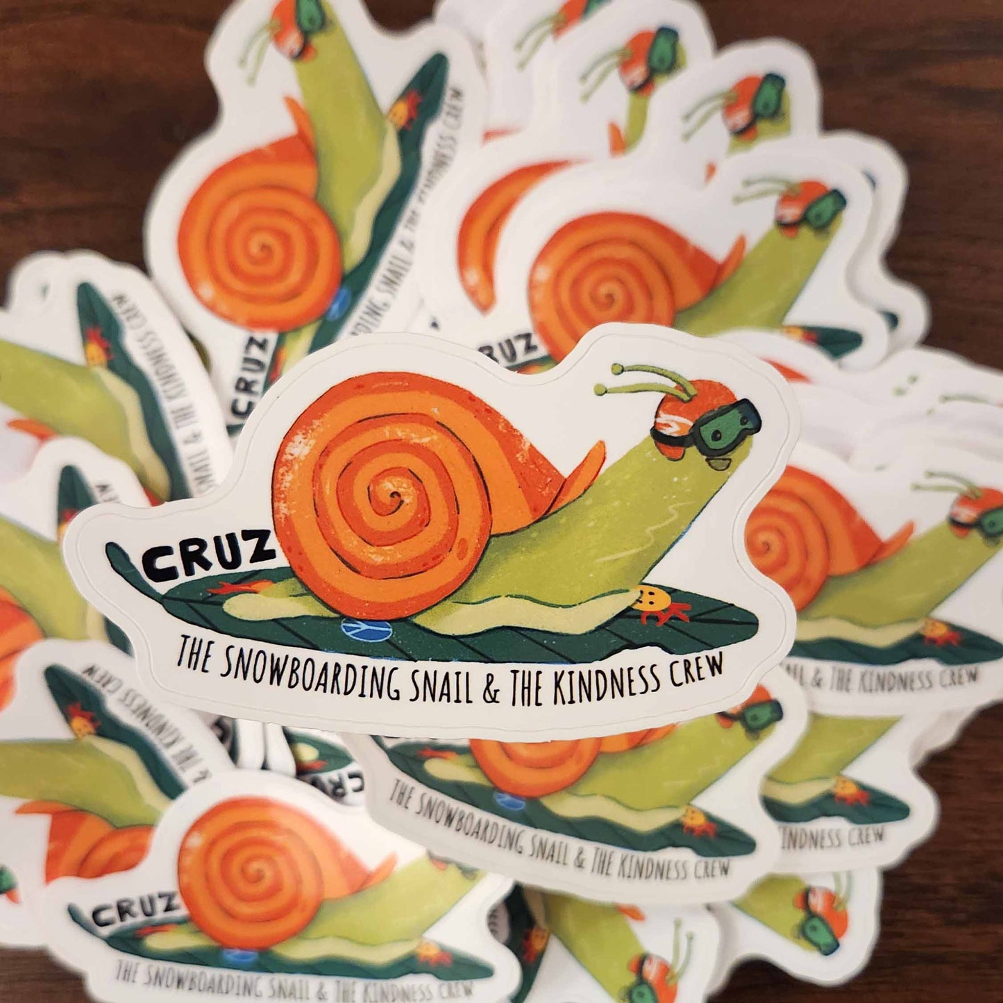 STICKERS - Cruz The Snowboarding Snail & The Kindness Crew Collection!