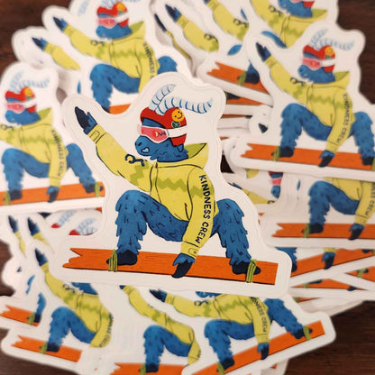 STICKERS - Cruz The Snowboarding Snail & The Kindness Crew Collection!